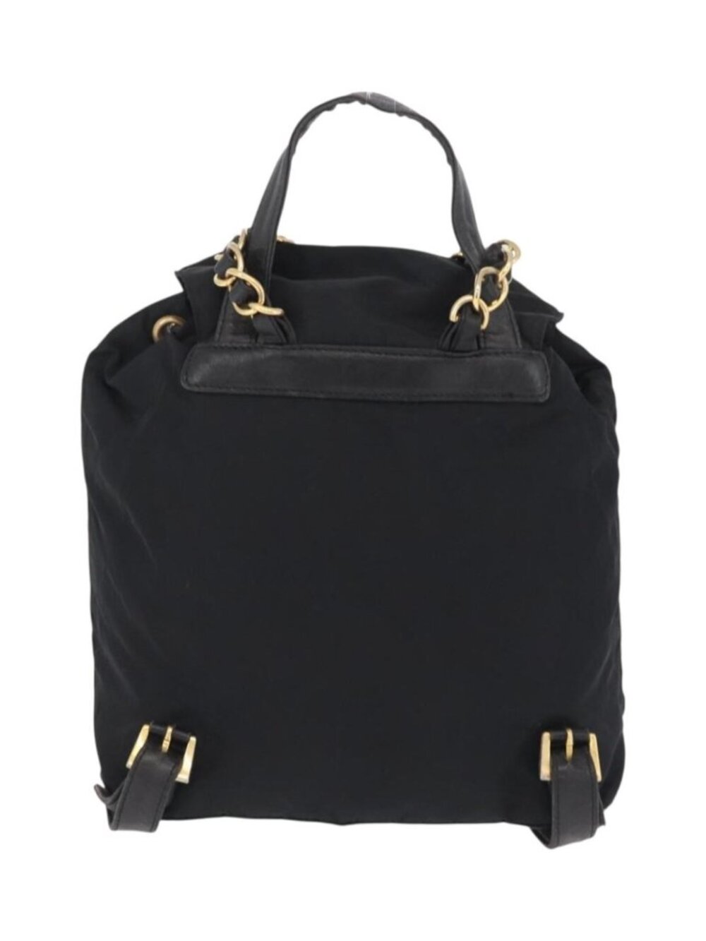 PRADA Backpack Nylon Black Gold - Picture 2 of 16